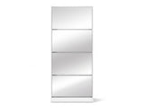 DS 4 Tier Mirror Shoe Organizer