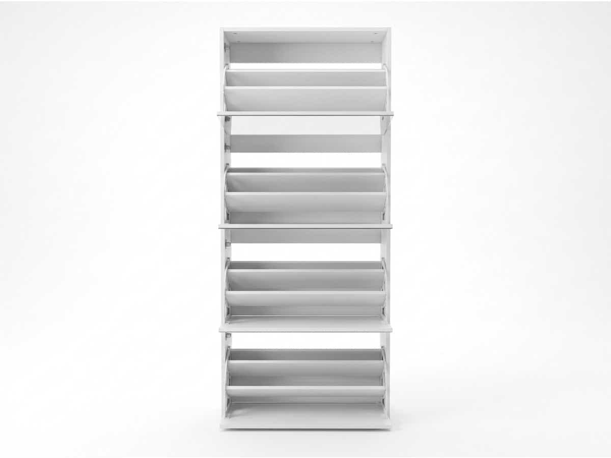 DS 4 Tier Mirror Shoe Organizer