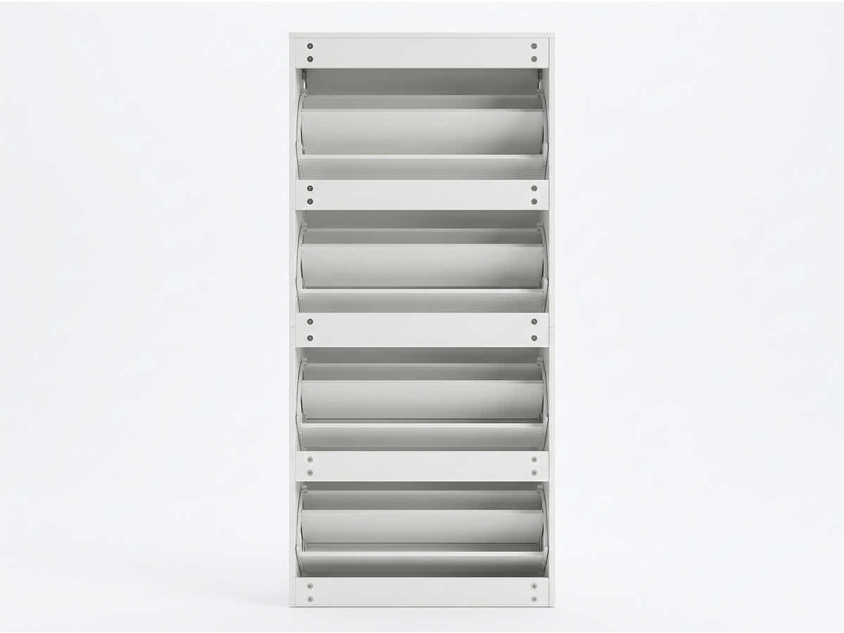 DS 4 Tier Mirror Shoe Organizer