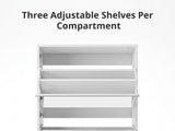 DS 4 Tier Mirror Shoe Organizer