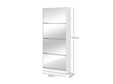DS 4 Tier Mirror Shoe Organizer