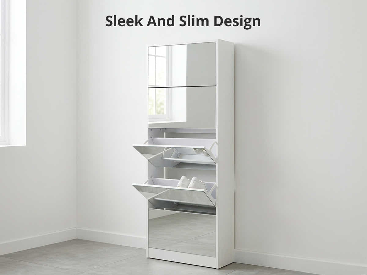 DS 5 Tier Mirror Shoe Organizer