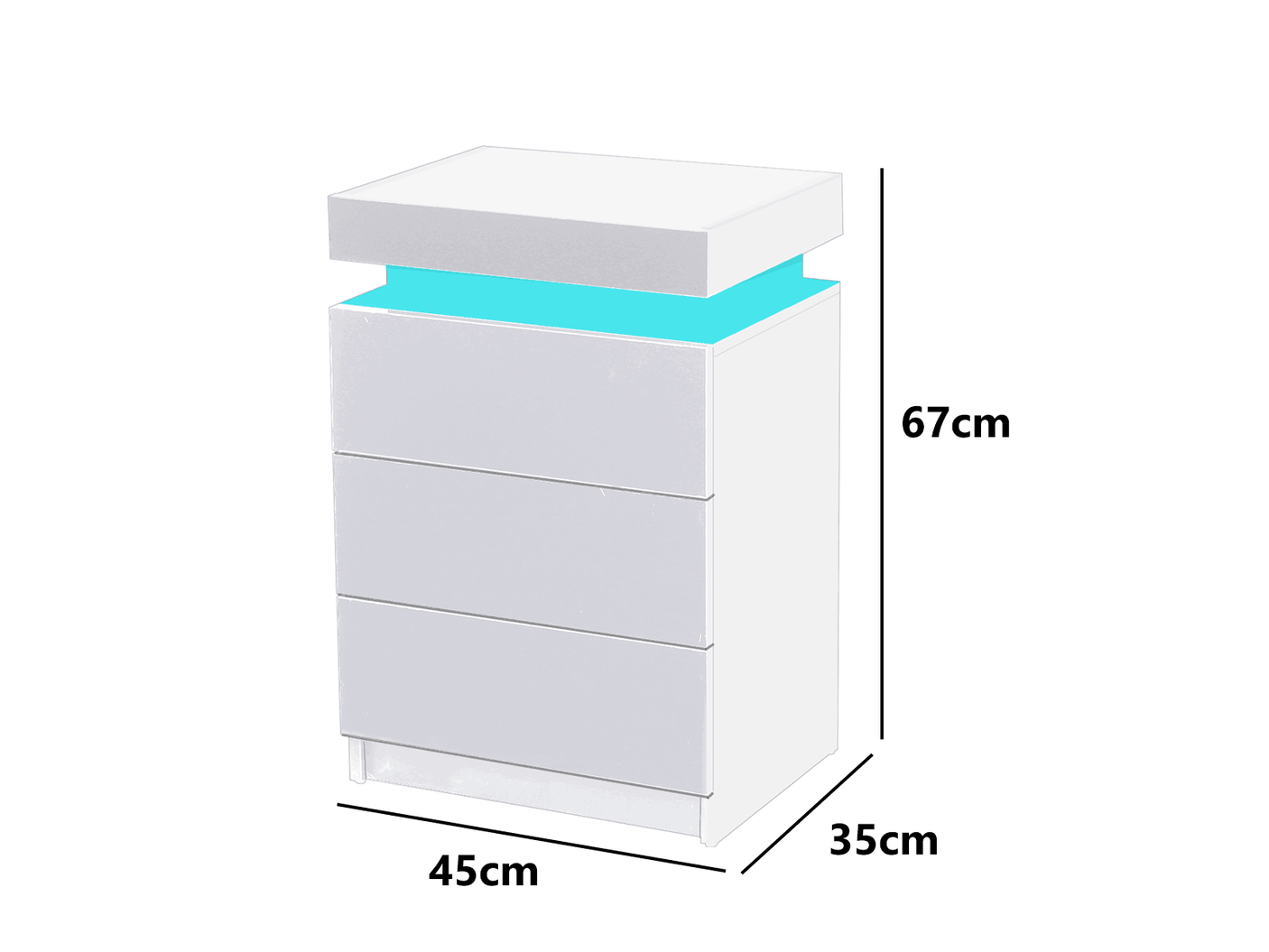 Glansig LED Bedside