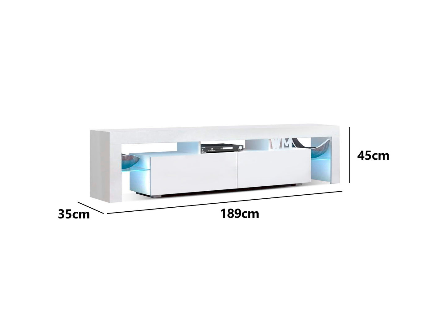 Glansig LED TV Unit 1.9m
