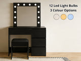 Xclusive Ignited LED Dressing Table Black