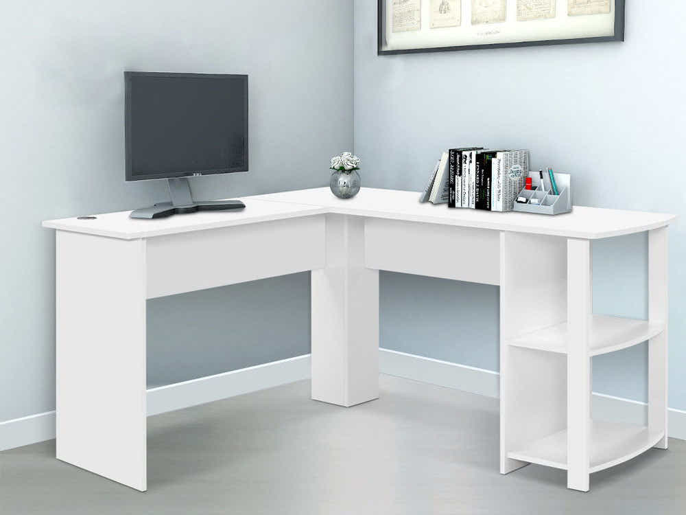 DS Korr L-shaped Office Desk - White