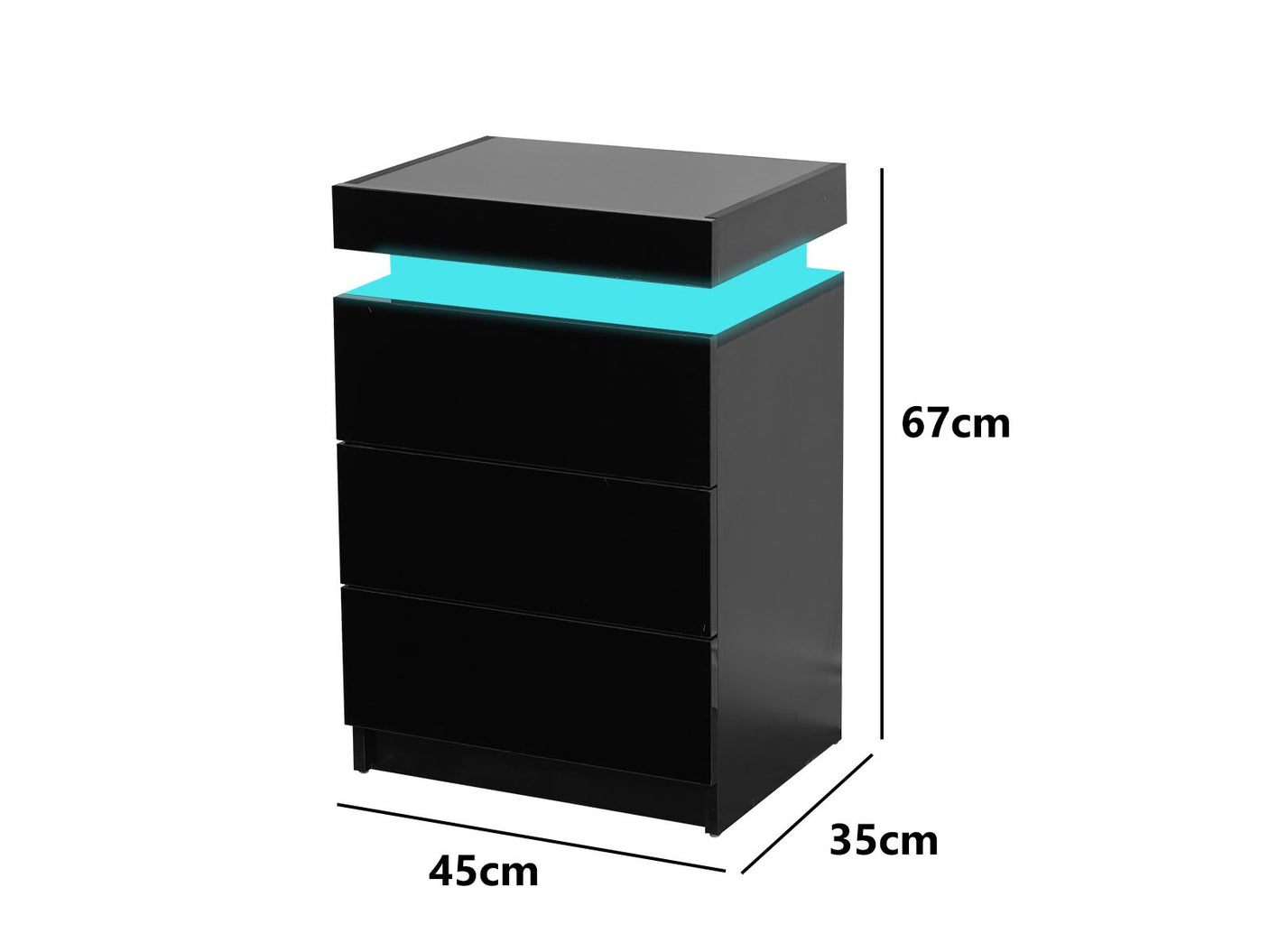 Glansig LED Bedside Piano