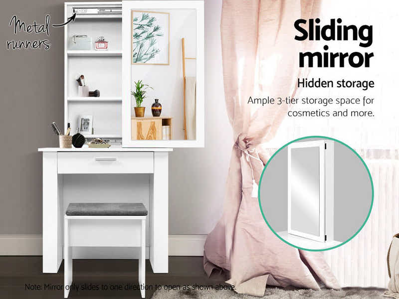 DS Salong Dressing Table White - 74 cm