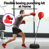 Everfit Punching Bag Stand 150cm Adjustable Freestanding with Gloves-Pump