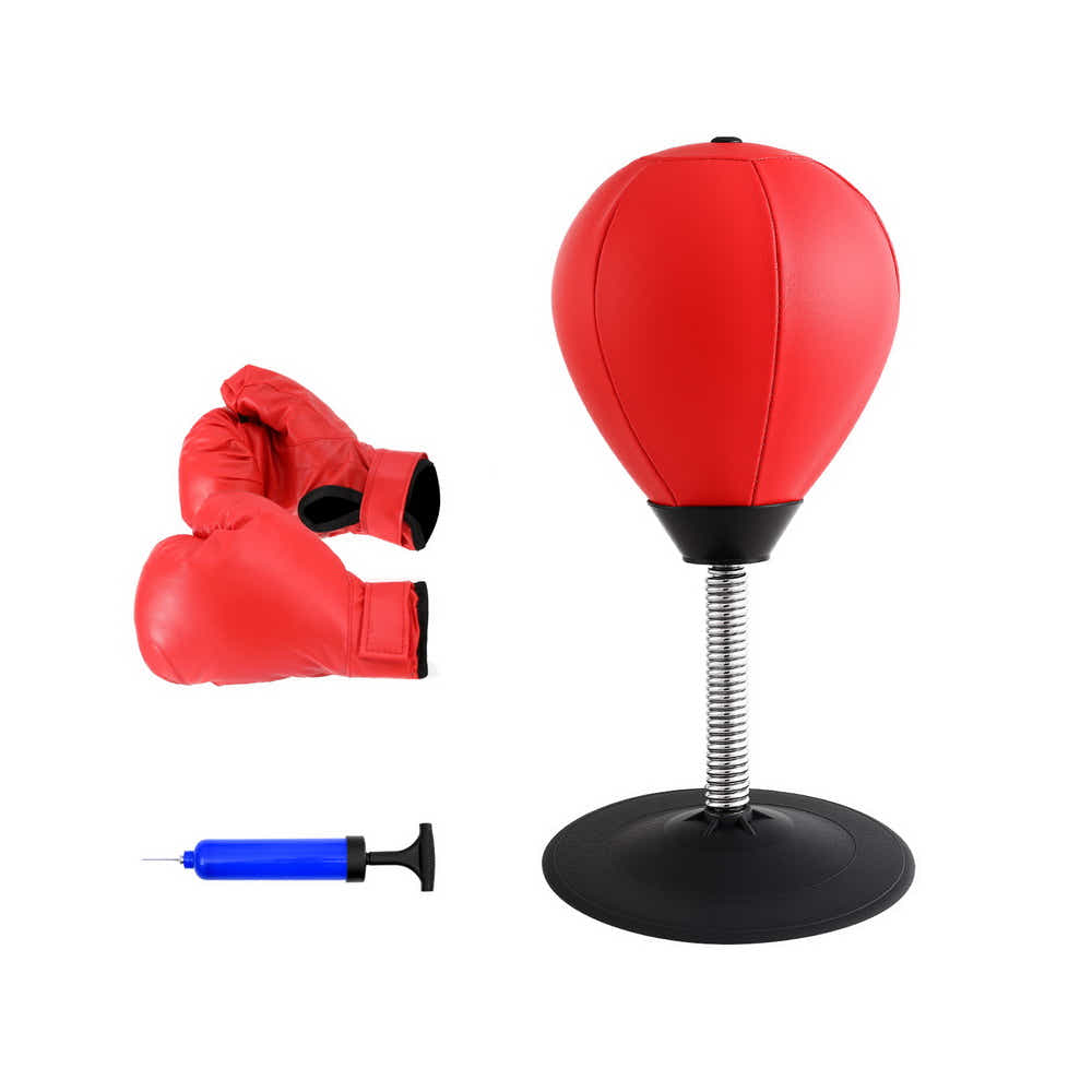 DS NA Everfit Desktop Punching Boxing Bag Stand Set with Pump Swivel Speed Balls