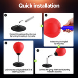 DS NA Everfit Desktop Punching Boxing Bag Stand Set with Pump Swivel Speed Balls