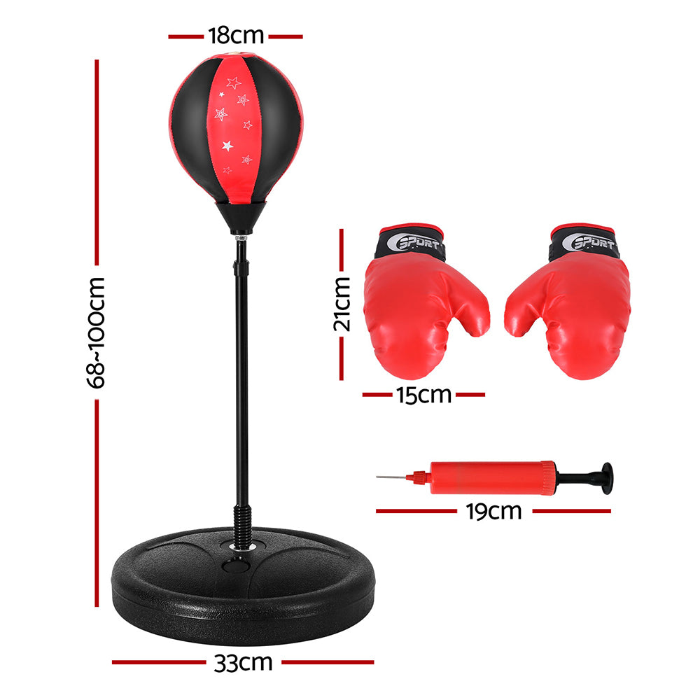 DS NA Everfit Punching Boxing Bag Stand Set Gloves with Pump Height Adjustable