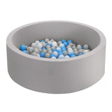 DS NA Kids Ball Pit 90x30cm Ocean Foam Play Pool Barrier Toys Children Grey