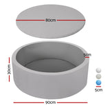 DS NA Kids Ball Pit 90x30cm Ocean Foam Play Pool Barrier Toys Children Grey