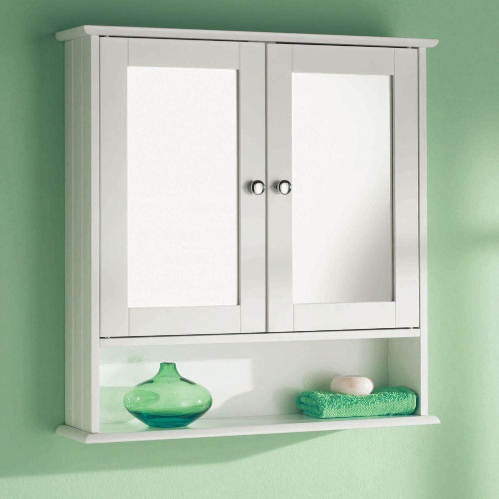 White Bathroom Cabinet | Wall-Mounted Mirror Storage | TSB Living NZ