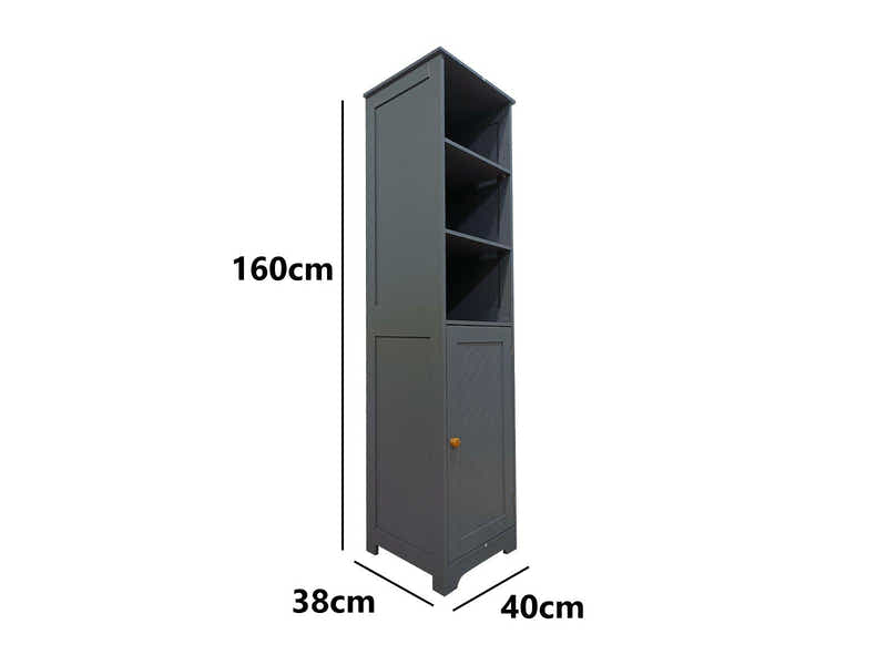 Bathroom Tower Cabinet - Grey