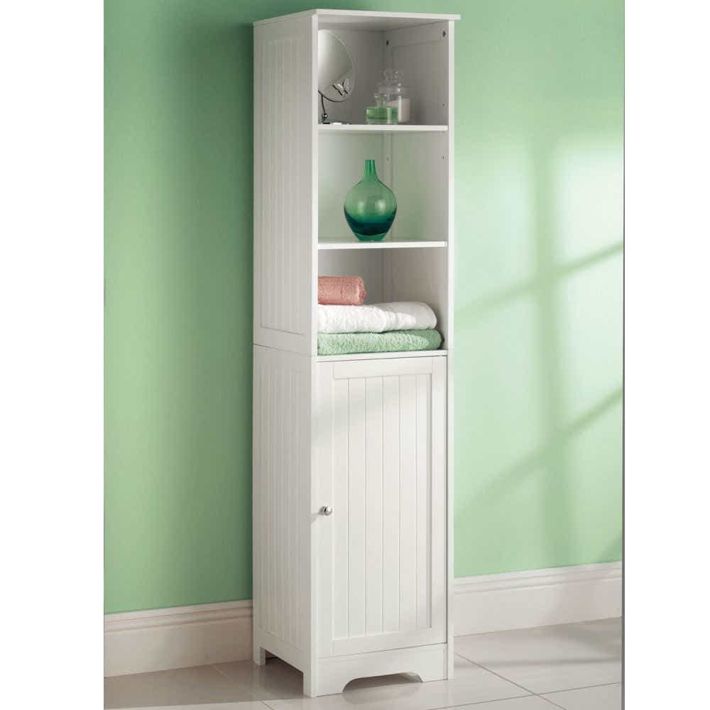 Bathroom Tower Cabinet - White