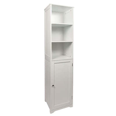 DS Bathroom Tower Cabinet - White