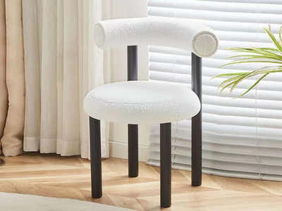 DS Dining Chair Fabric White