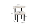Dining Chair Fabric White