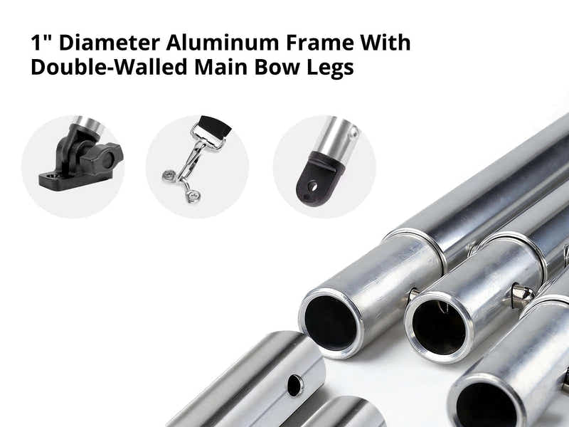 4 Bow Boat Bimini Top 1.7–1.9m – Navy