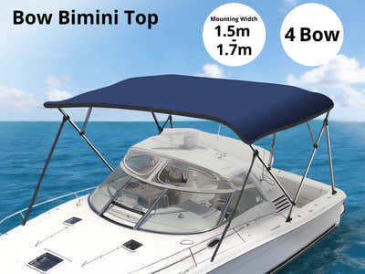 4 Bow Boat Bimini Top 1.5–1.7m – Navy