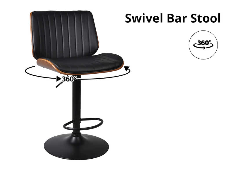 Barcelona Mid-Back Adjustable Bar Stool