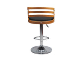 Adjustable Bar Stool with Wooden Back