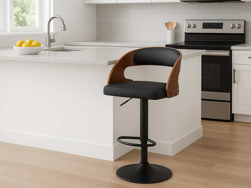 Bentwood Swivel Bar Stool