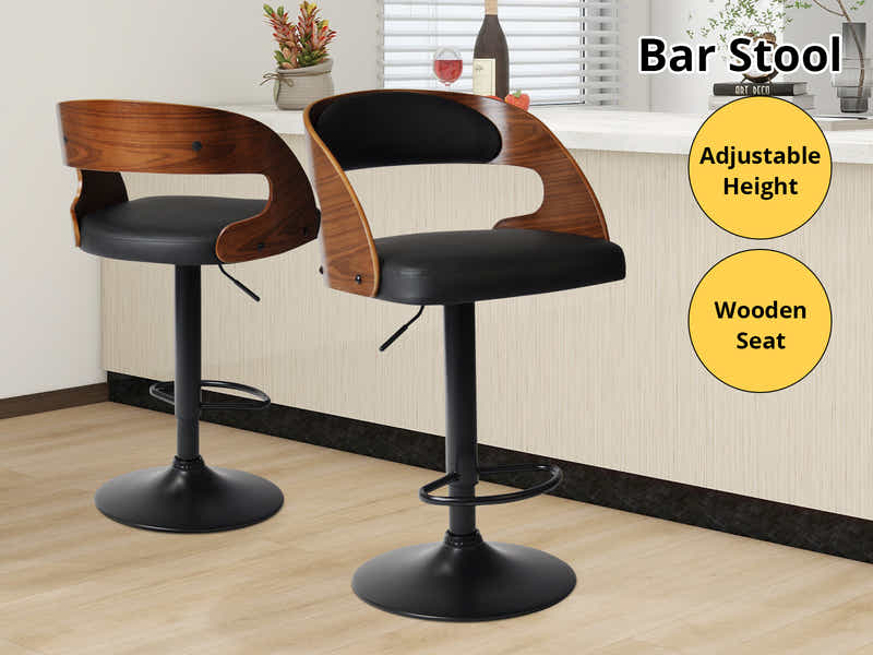 Bentwood Swivel Bar Stool
