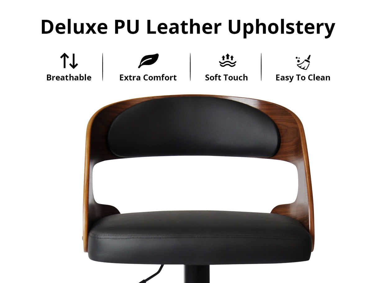 Bentwood Swivel Bar Stool