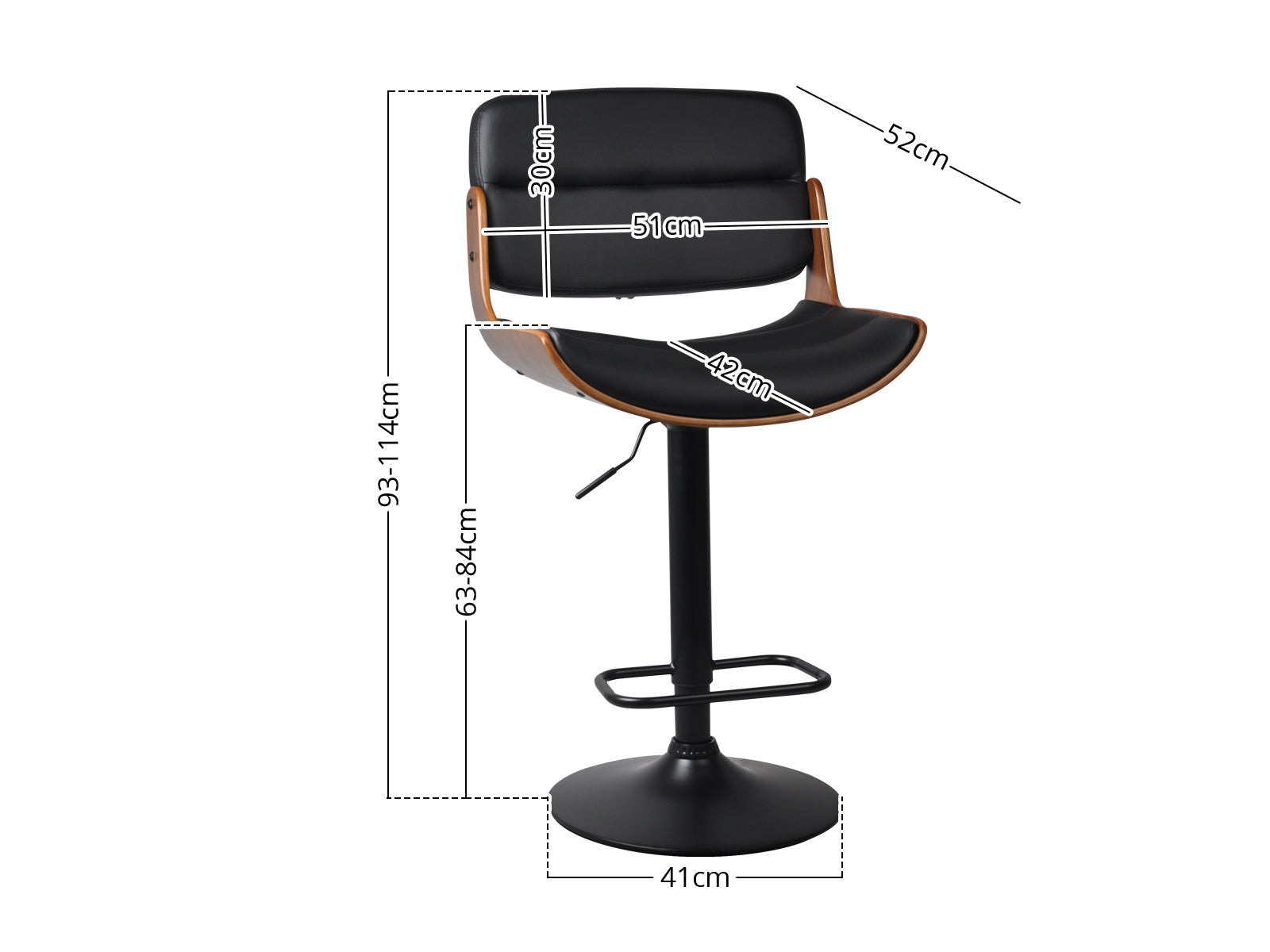Rocket Mid-Back Adjustable Barstool
