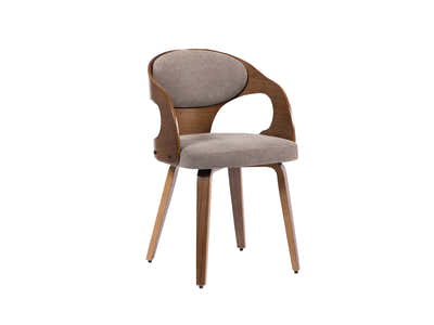 DS Bar Stool Bentwood Fabric Brown Color