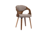 Dining Chair Bentwood Fabric Brown Color