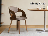 Dining Chair Bentwood Fabric Brown Color