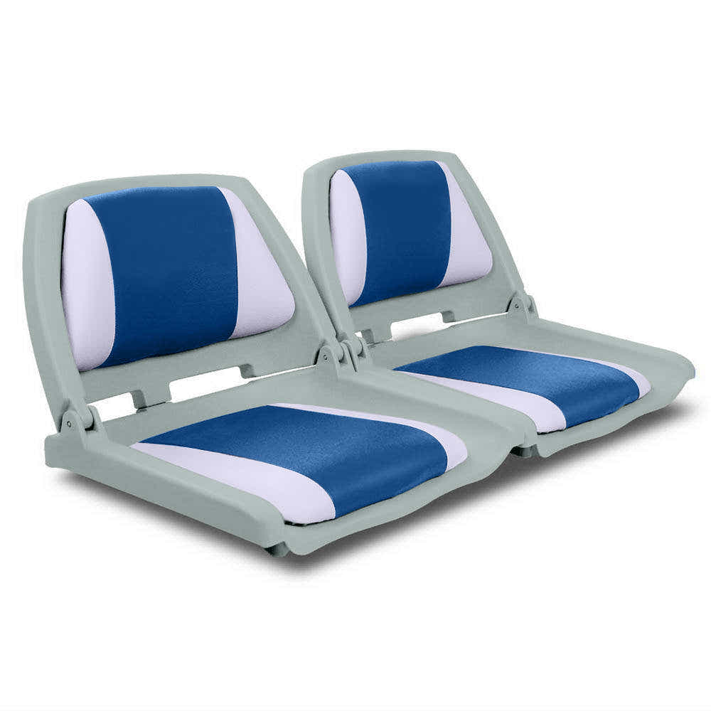 Sport Foldable Marine Boat Seats – Blue (Set of 2)