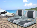 Sport Foldable Marine Boat Seats – Grey (Set of 2)
