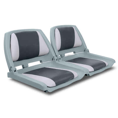 Sport Foldable Marine Boat Seats – Grey (Set of 2)