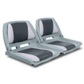 Sport Foldable Marine Boat Seats – Grey (Set of 2)