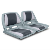 Sport Foldable Marine Boat Seats – Grey (Set of 2)
