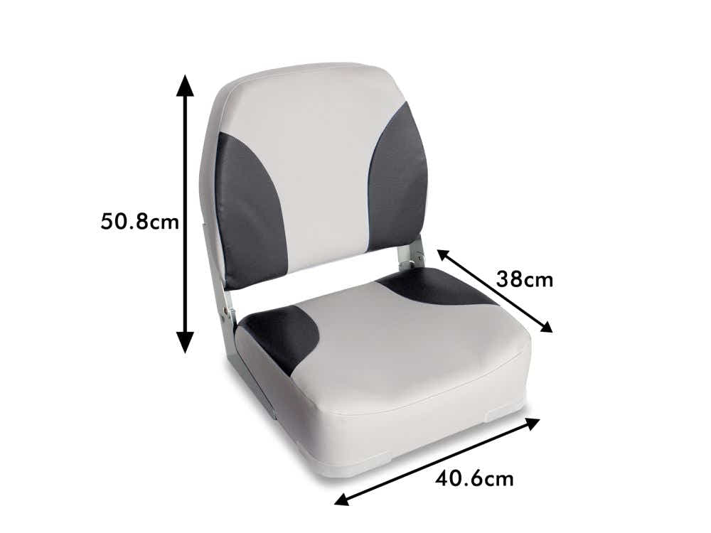 Premium Foldable Marine Boat Seats – Grey (Set of 2)