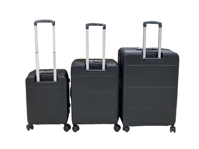 Luggage Set 3pcs front open black