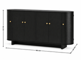 Black Buffet Cabinet - 160 cm