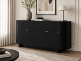 Black Buffet Cabinet - 160 cm