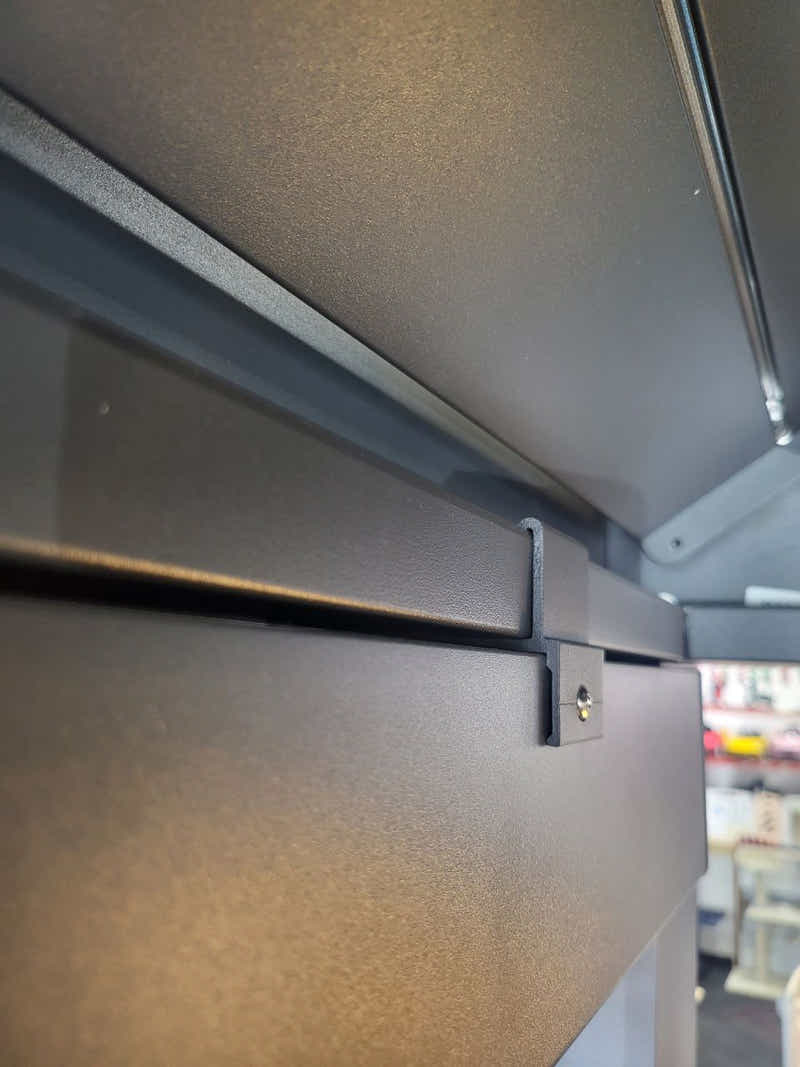 Pergola Blind with White Frame & Grey Screen - 3m x 3m