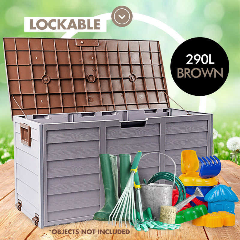 Outdoor Storage Box 290L - Brown