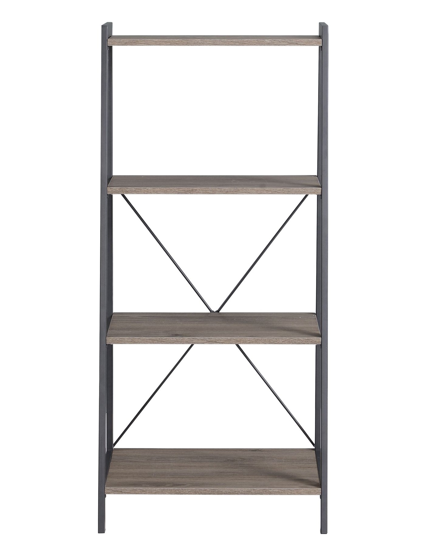 Metal Frame Desk and Bookcase Set