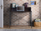 Metal Desk with Shelf Walnut