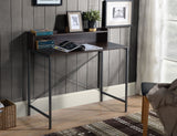 Metal Desk with Shelf Walnut