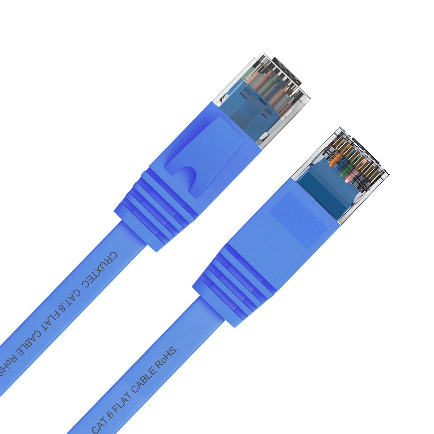 DS PB Cruxtec 10m Cat6 Flat Ethernet Cable -  Blue Color